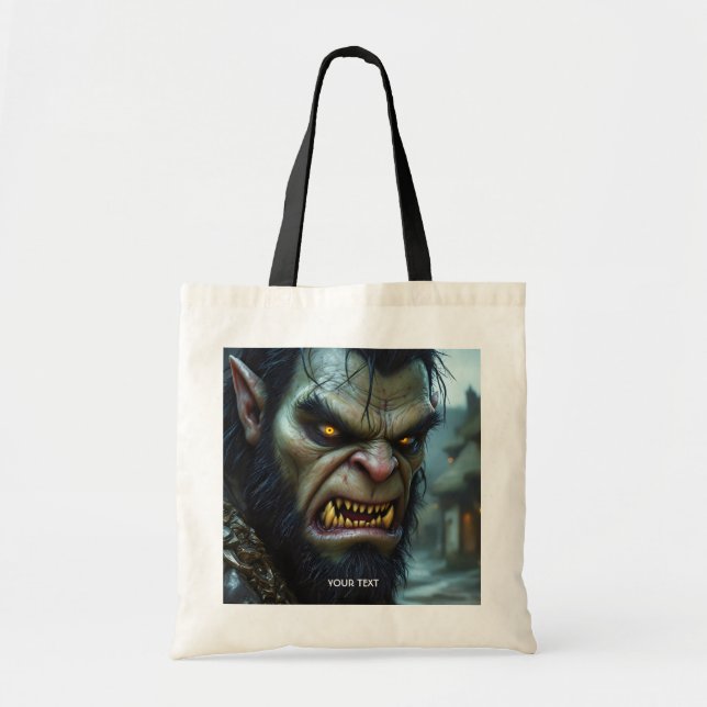Fantasy Cute Big Strong Warrior Tote Bag (Front)