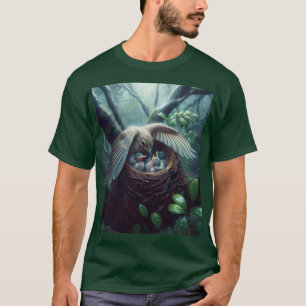 Fantasy Cute Bird Nest Rain T-Shirt