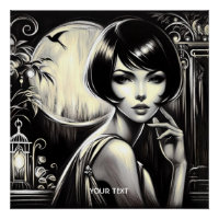 Fantasy Cute Black Hair Girl