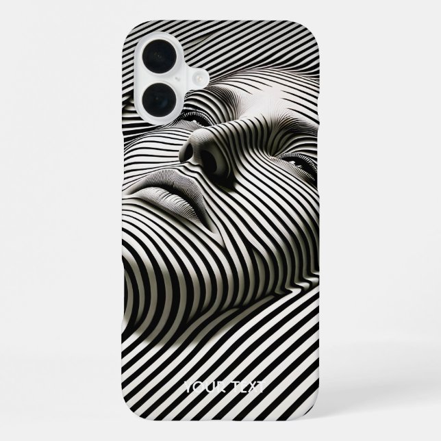 Fantasy Cute Black White Face iPhone Case (Back)