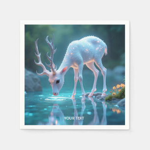 Fantasy Cute Blue Baby Deer Napkin