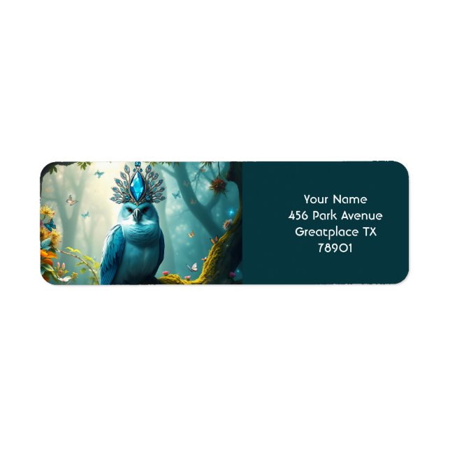 Fantasy Cute Blue Bird Forest (Front)