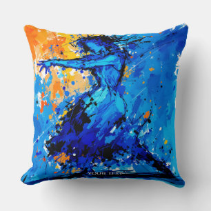 Fantasy Cute Blue Orange Dancer Cushion