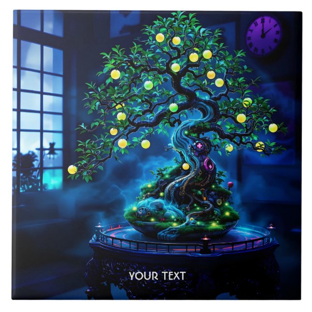Fantasy Cute Bonsai Tree Lights Tile (Front)