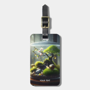 Fantasy Cute Bottle Sakura Snail Luggage Tag