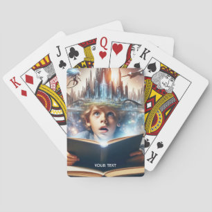 Fantasy Cute Boy City Book Playing Cards