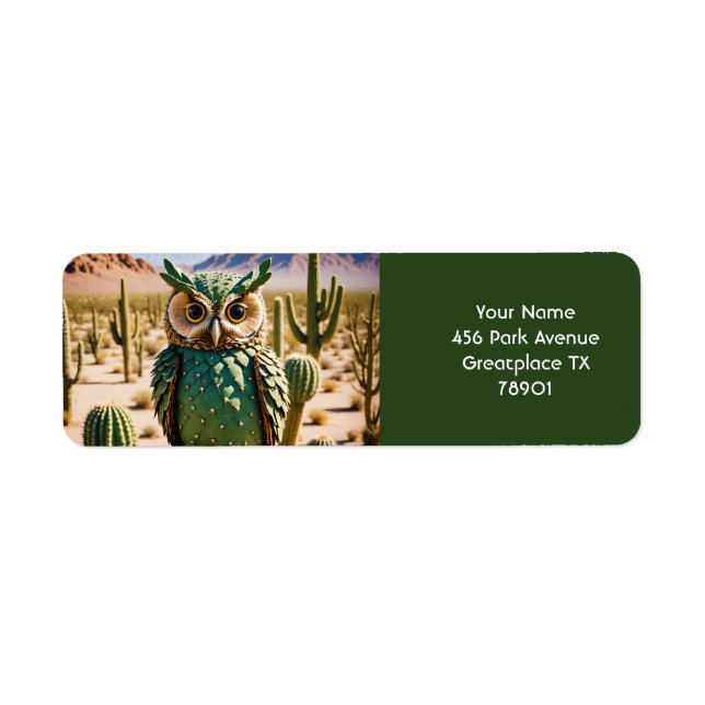 Fantasy Cute Cactus Owl Desert (Front)