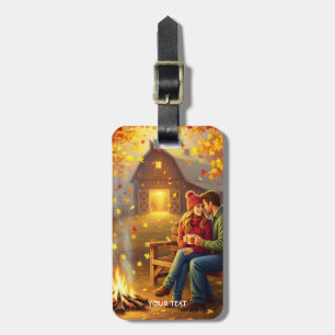 Fantasy Cute Campfire Date Country Luggage Tag