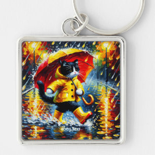 Fantasy Cute Cat Boots Umbrella Key Ring
