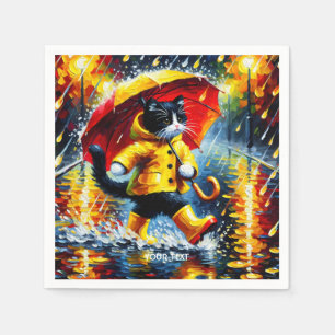 Fantasy Cute Cat Boots Umbrella Napkin