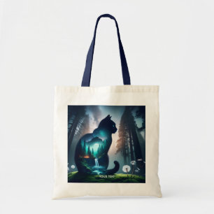Fantasy Cute Cat Double Exposition Tote Bag