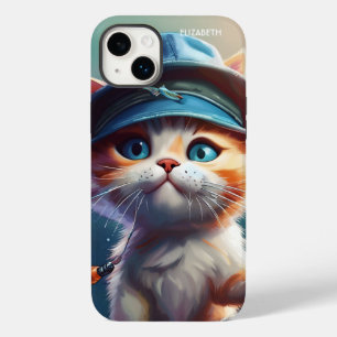 Fantasy Cute Cat Fishing Rod Case-Mate iPhone 14 Plus Case
