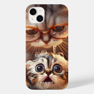 Fantasy Cute Cat Washing Kitten Case-Mate iPhone 14 Plus Case