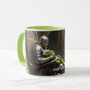 Fantasy Cute Cave Dragon Knight Mug