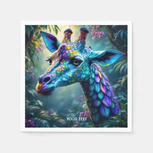Fantasy Cute Chameleon Like Giraffe Napkin