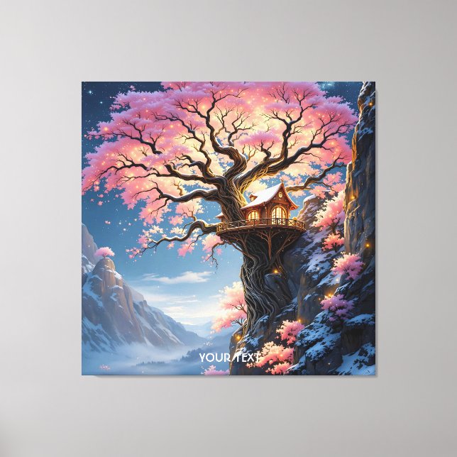 Fantasy Cute Cherry Blossom Tree  Canvas Print (Front)