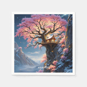 Fantasy Cute Cherry Blossom Tree Napkin