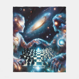 Fantasy Cute Chess Space Stars Fleece Blanket