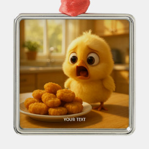 Fantasy Cute Chicken Nuggets Baby Metal Tree Decoration