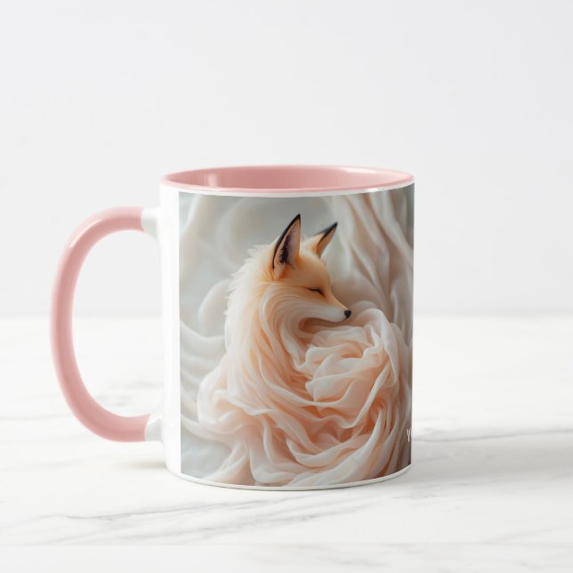 Fantasy Cute Chiffon Fabric Fox Mug (Left)