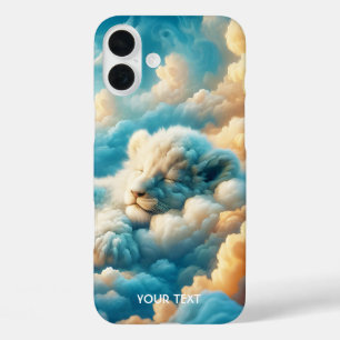 Fantasy Cute Clouds Baby Lion iPhone 16 Plus Case
