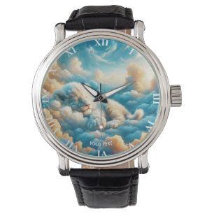 Fantasy Cute Clouds Baby Lion Watch