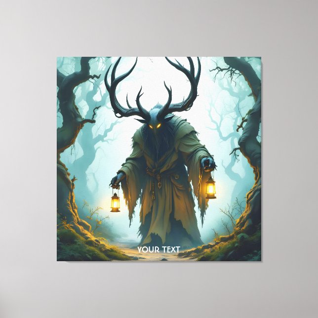 Fantasy Cute  Colossal Shadowy Behemoth Canvas Print (Front)