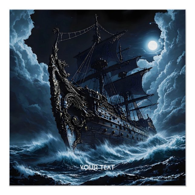 Fantasy Cute Corsair Ghost Ship Poster (Front)