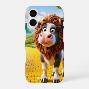 Fantasy Cute Cow Lion Road iPhone 16 Case