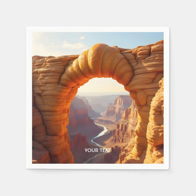 Fantasy Cute Croissant Arch Canyon Napkin (Front)