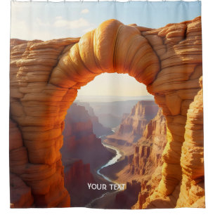 Fantasy Cute Croissant Arch Canyon Shower Curtain