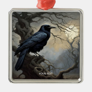 Fantasy Cute Crow Tree Darkness Metal Tree Decoration