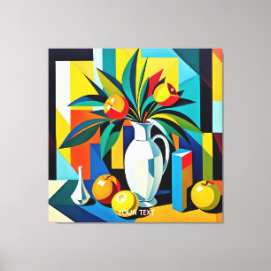 Fantasy Cute Cubist Still Life Canvas Print