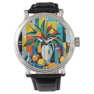 Fantasy Cute Cubist Still Life Watch