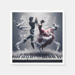 Fantasy Cute Dancer Ballerina Piano Napkin