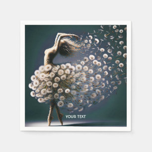 Fantasy Cute Dancer Flying Flowers Napkin