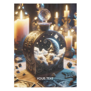 Fantasy Cute Decanter Moon Night Tablecloth