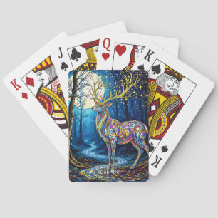 Fantasy Cute Deer Starlight Antlers Playing Cards