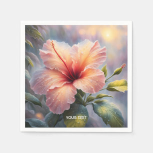 Fantasy Cute Delicate Hibiscus Flower Napkin