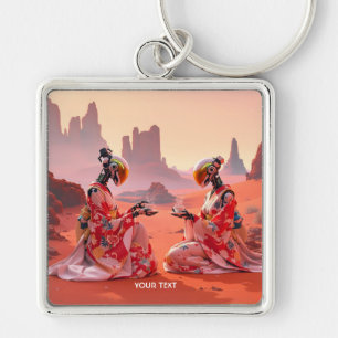 Fantasy Cute Desert Mars Tea Key Ring