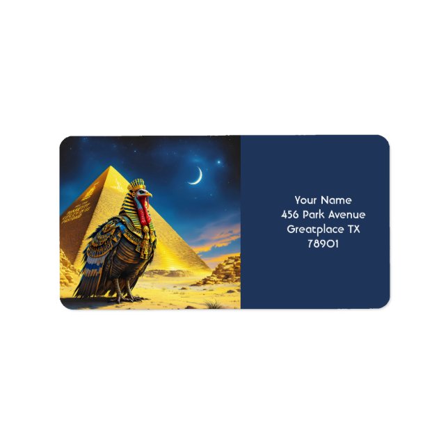 Fantasy Cute Desert Pharaoh Turkey Label (Front)