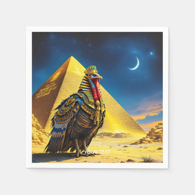 Fantasy Cute Desert Pharaoh Turkey Napkin (Front)