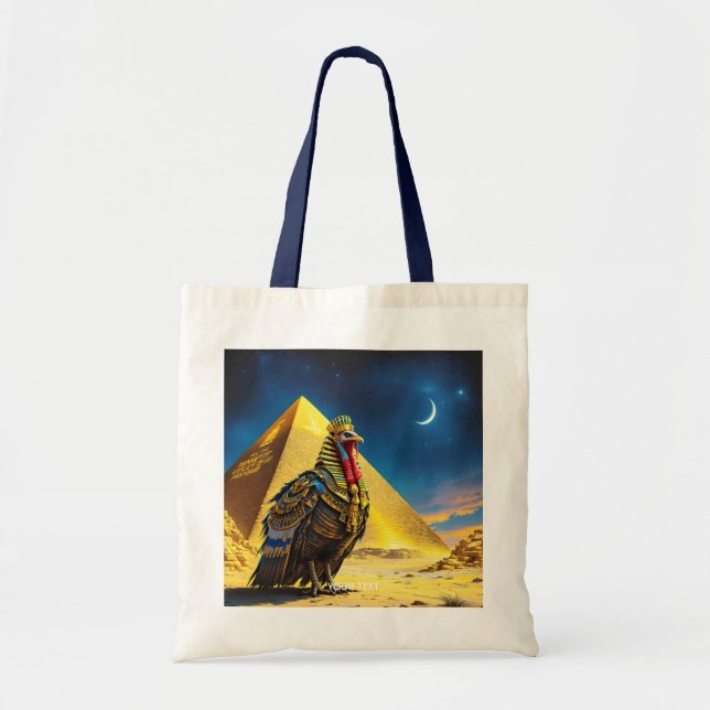 Fantasy Cute Desert Pharaoh Turkey Tote Bag (Front)