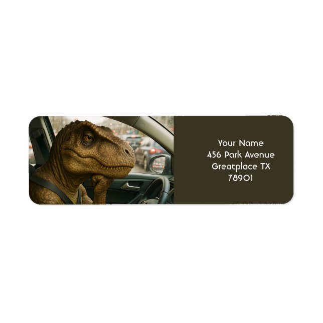 Fantasy Cute  Dinosaur Driving Car (Front)