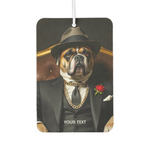 Fantasy Cute Dog Black Suit Car Air Freshener