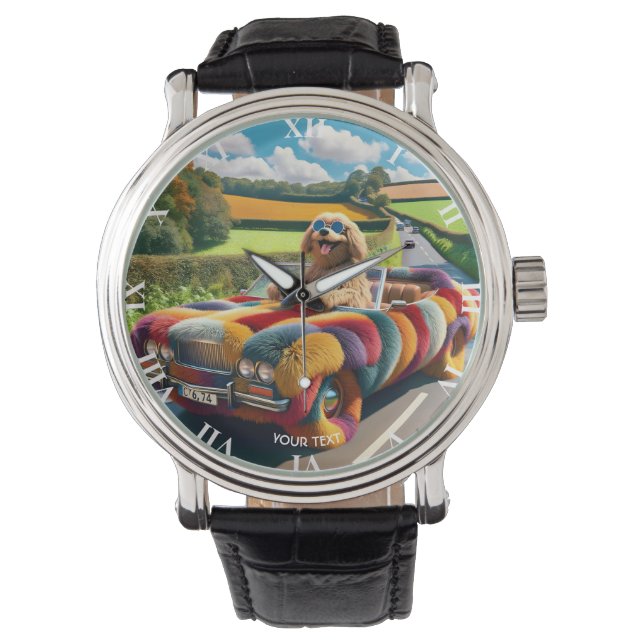 Fantasy Cute Dog Carpet Car  Watch (Front)
