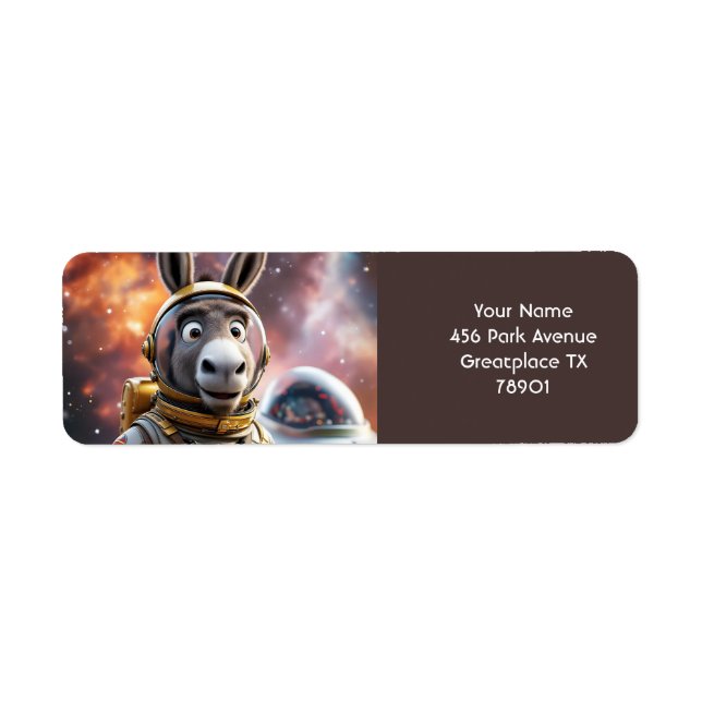 Fantasy Cute Donkey Astronaut Space (Front)