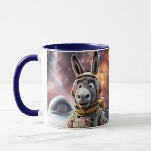 Fantasy Cute Donkey Astronaut Space Mug