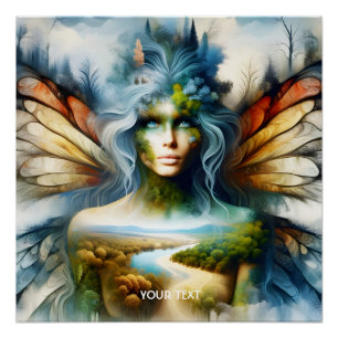 Fantasy Cute Double Exposition Forest Poster