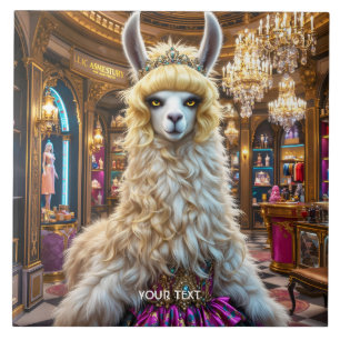Fantasy Cute Drama Llama Queen Tile